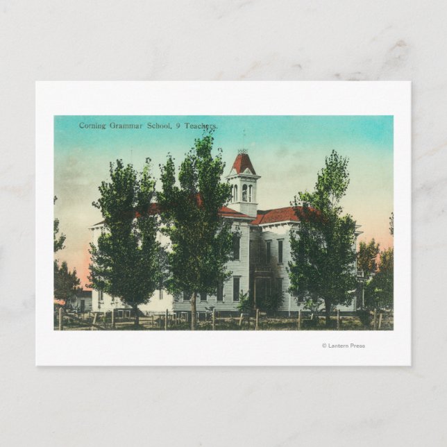 Carte Postale Vue extérieure de la Grammar SchoolCorning, CA (Devant)