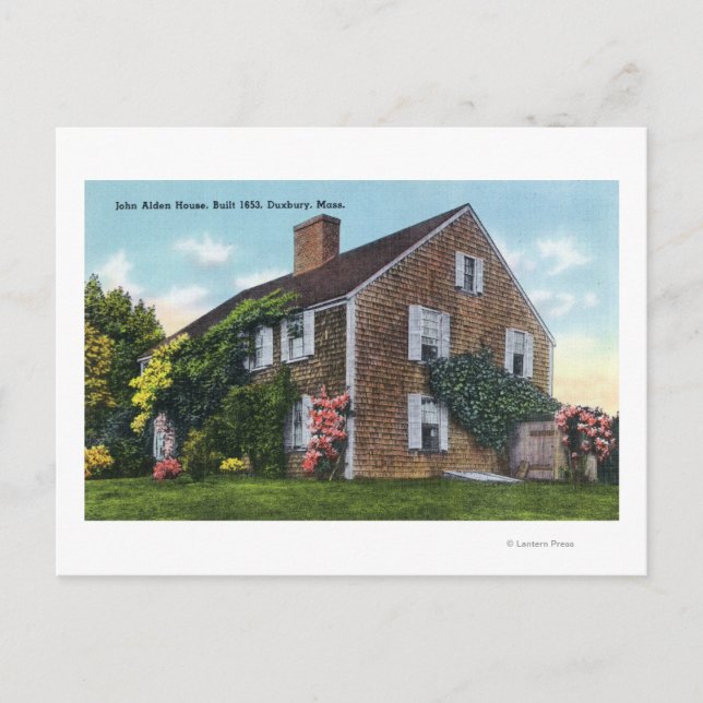 Carte Postale Vue extérieure de la Maison John Alden (Devant)