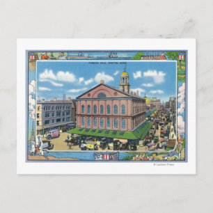 Carte Postale Vue extérieure de la salle de Faneuil n° 3