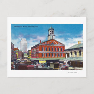 Carte Postale Vue extérieure de la salle Faneuil