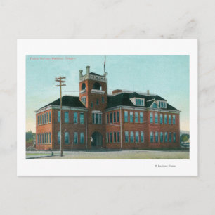 Carte Postale Vue extérieure de l'école publique de Medford, OU