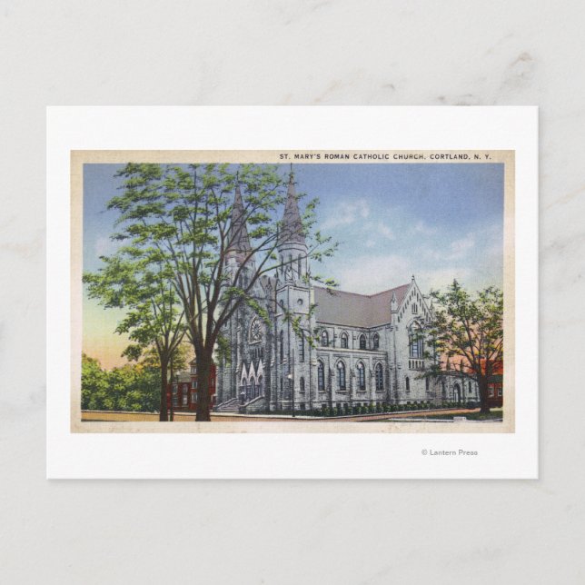 Carte Postale Vue extérieure de l'église Sainte-Marie (Devant)