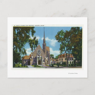 Carte Postale Vue extérieure de l'église St. Mary's et du rectoi