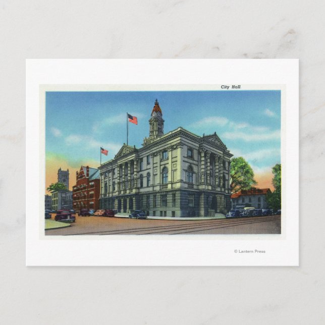 Carte Postale Vue extérieure de l'hôtel de ville 3 (Devant)