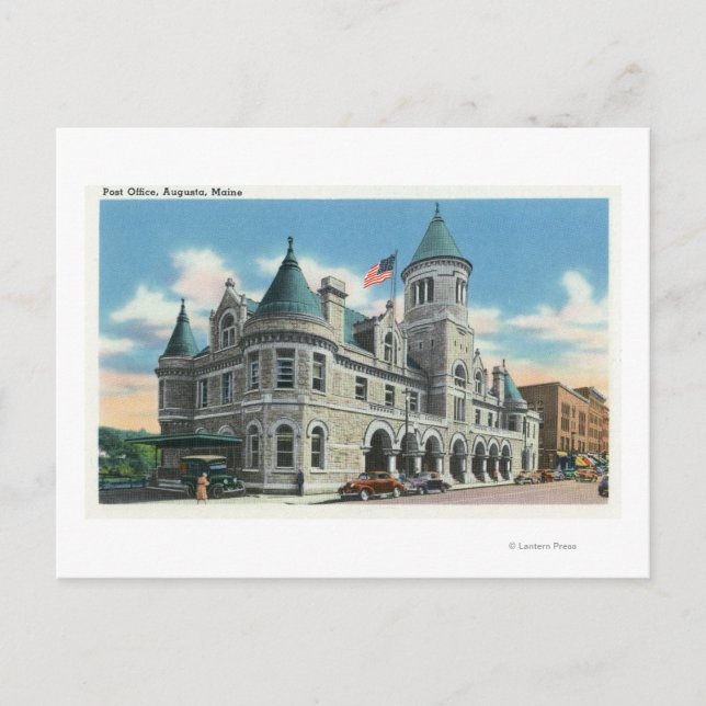 Carte Postale Vue extérieure du bureau de poste 4 (Devant)