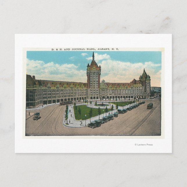 Carte Postale Vue extérieure du D & H et du Journal (Devant)