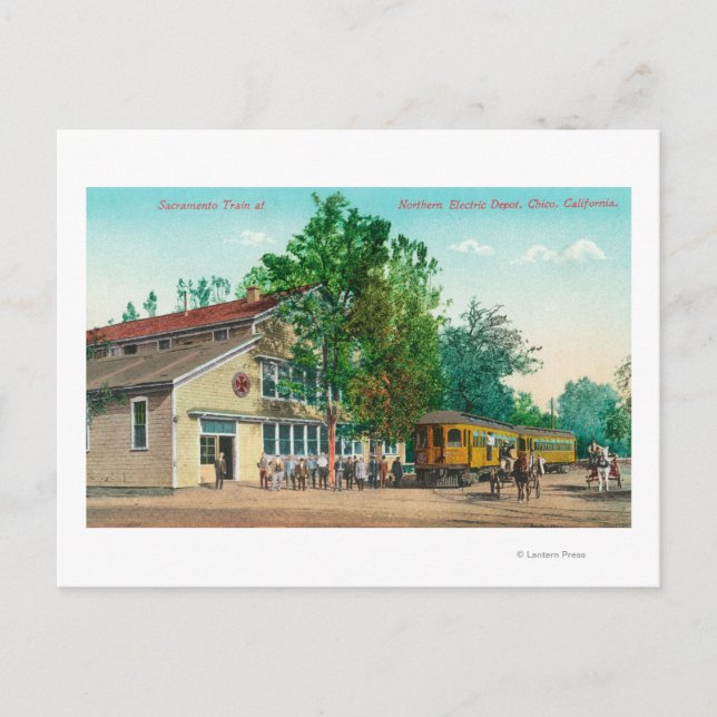 Carte Postale Vue extérieure du dépôt électrique du Nord (Devant)