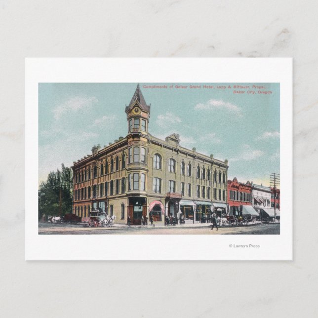 Carte Postale Vue extérieure du Grand Hôtel Geiser (Devant)