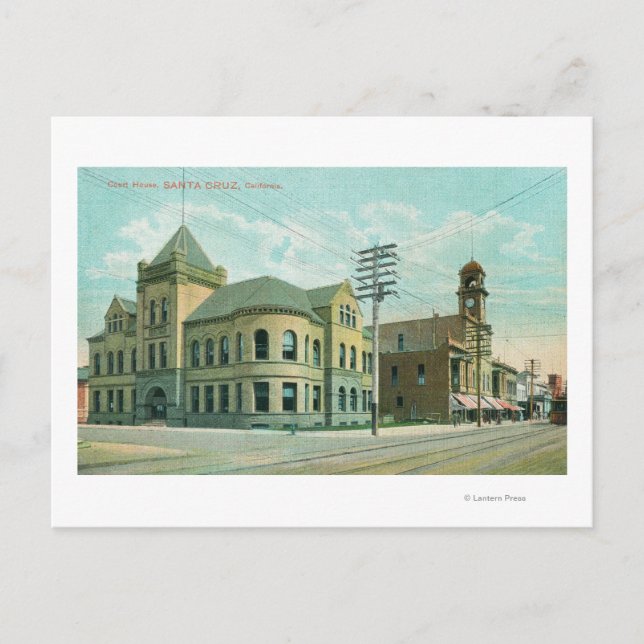 Carte Postale Vue extérieure du palais de justiceSanta Cruz, CA (Devant)