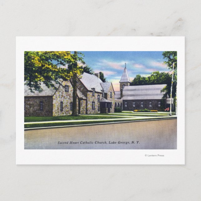 Carte Postale Vue extérieure du Sacré-Coeur catholique (Devant)