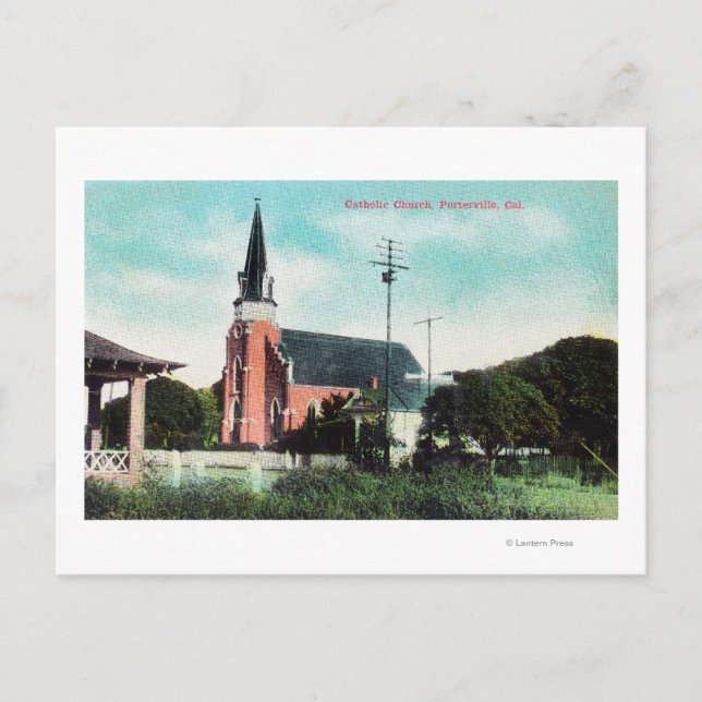 Carte Postale Vue extérieure d'une église catholique (Devant)