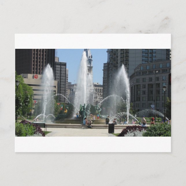 Carte Postale Vue Fontaine Philadelphie (Devant)