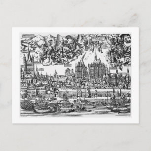 Carte Postale Vue générale de Cologne, 1531 (gravure) (p/p pho