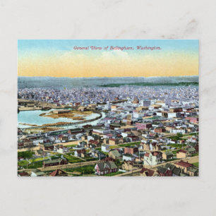 Carte Postale Vue générale vintage de Bellingham WA