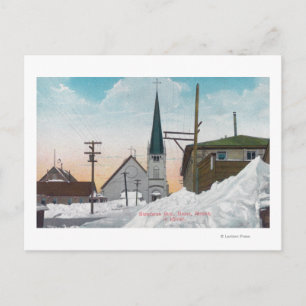 Carte Postale Vue hivernale de l'avenue Steadman couverte de nei