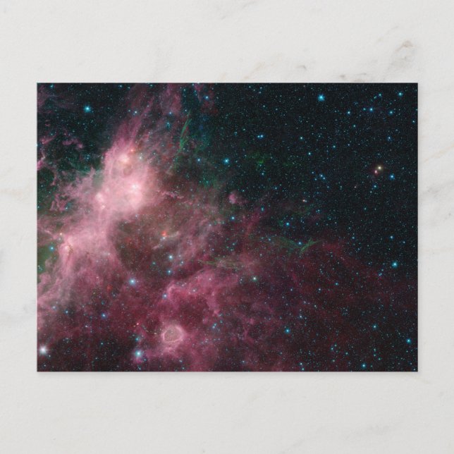 Carte Postale Vue infrarouge montrant la naissance et la mort de (Devant)