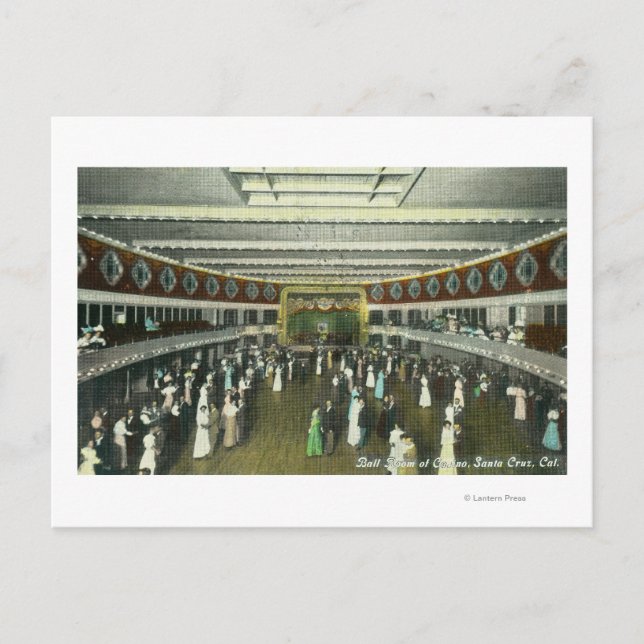 Carte Postale Vue intérieure de la salle de bal du Casino (Devant)