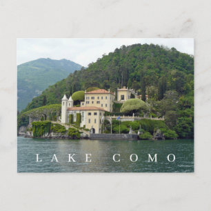 Carte postale vue lac de Côme Isola Comacina
