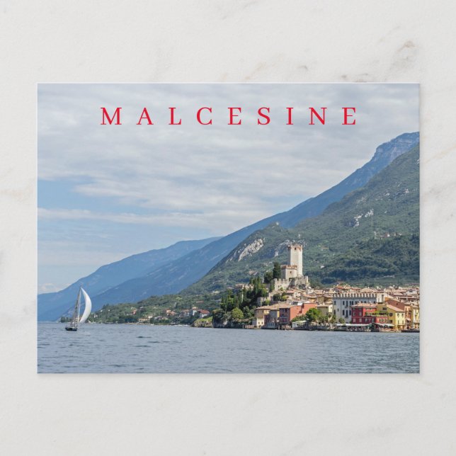 Carte postale vue lac de Garde Malcesine (Devant)