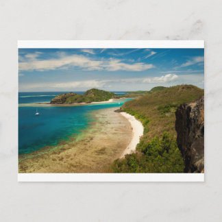 Carte Postale Vue le long d'une plage à Fidji