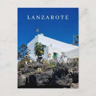 Carte postale vue maison blanche de Lanzarote