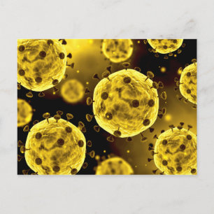Carte Postale Vue microscopique de syndrôme respiratoire aigu
