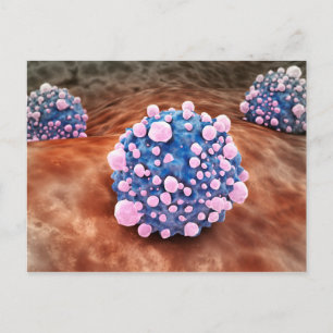 Carte Postale Vue Microscopique Des Cellules Cancer Pancréatique