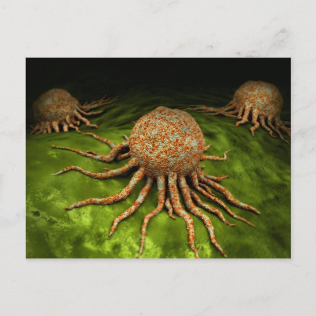 Carte Postale Vue Microscopique Du Virus Du Cancer (Devant)