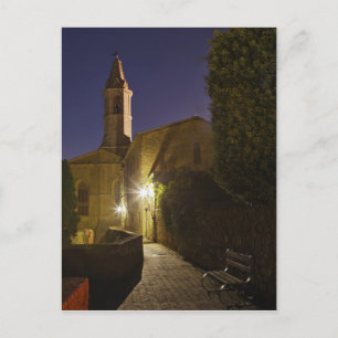 Carte Postale Vue nocturne de l'église à la tombée de la nuit, P