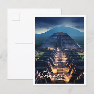 Carte Postale Vue nocturne de Teotihuacan Mexico