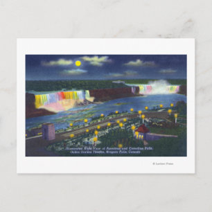 Carte Postale Vue nocturne d'Oakes Garden Theatre et