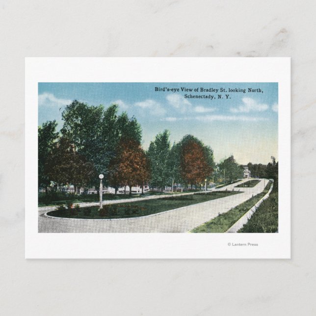 Carte Postale Vue nord de Bradley Street (Devant)