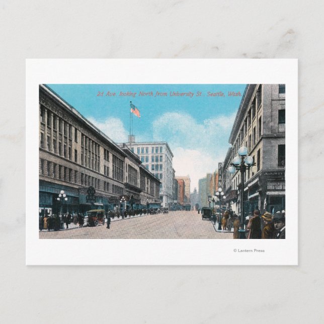 Carte Postale Vue nord de la 2ème avenue de l'Université St (Devant)
