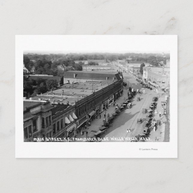 Carte Postale Vue nord-est de Main St depuis Baker Bldg (Devant)