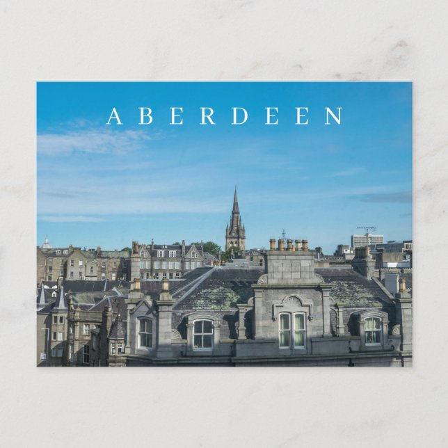 Carte postale vue panoramique d'Aberdeen (Devant)