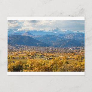 Carte Postale Vue panoramique d'automne à Boulder Colorado