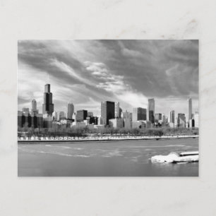 Carte Postale Vue panoramique de Chicago en hiver