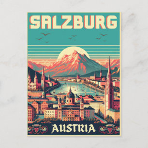 Carte Postale Vue panoramique de la capitale autrichienne Salzbo