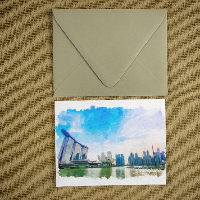 Carte Postale Vue panoramique de Singapour Asie (singapore panorama view postcard)