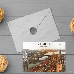 Carte Postale Vue panoramique de Zurich Suisse