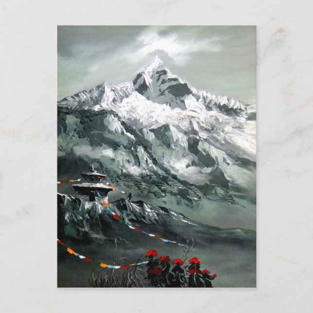 Carte Postale Vue Panoramique Du Camp Everest Base (Devant)