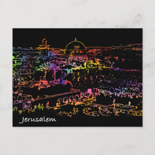 Carte Postale Vue panoramique Vieille Ville Jérusalem