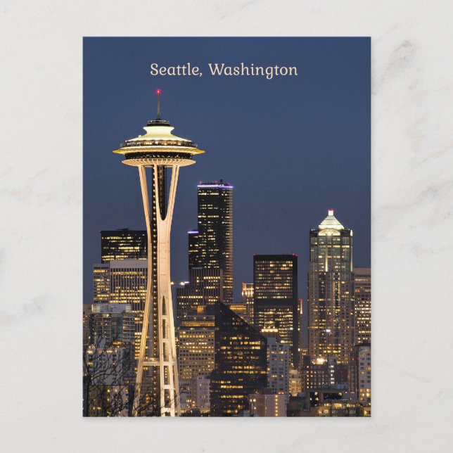 Carte Postale Vue pittoresque de Seattle, Washington (Devant)