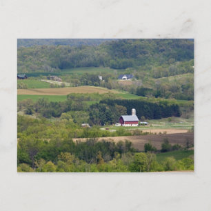 Carte Postale vue pittoresque sur les terres agricoles au sud d'