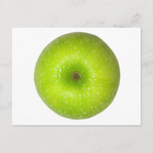 Carte Postale Vue supérieure de la pomme verte