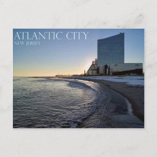 Carte Postale Vue sur Atlantic City au coucher du soleil