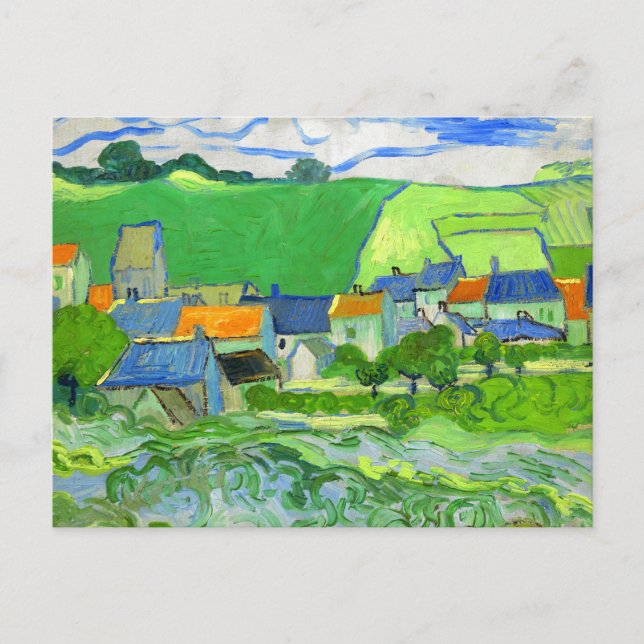 Carte Postale Vue sur Auvers Van Gogh Fine Art (Devant)