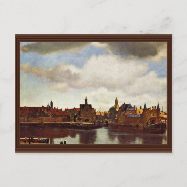 Carte Postale Vue Sur Delft, Le Par Johannes Vermeer (Meilleur Q (Devant)