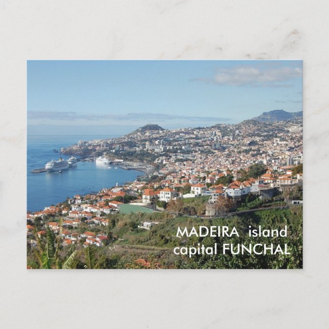 Carte Postale Vue sur Funchal, île de Madère (Devant)