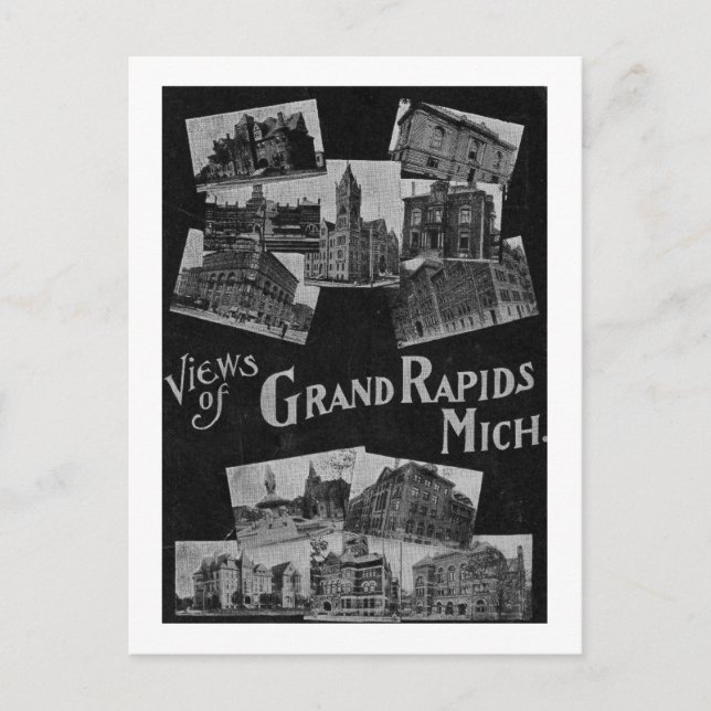 Carte Postale Vue sur Grand Rapids Michigan Vintage (Devant)